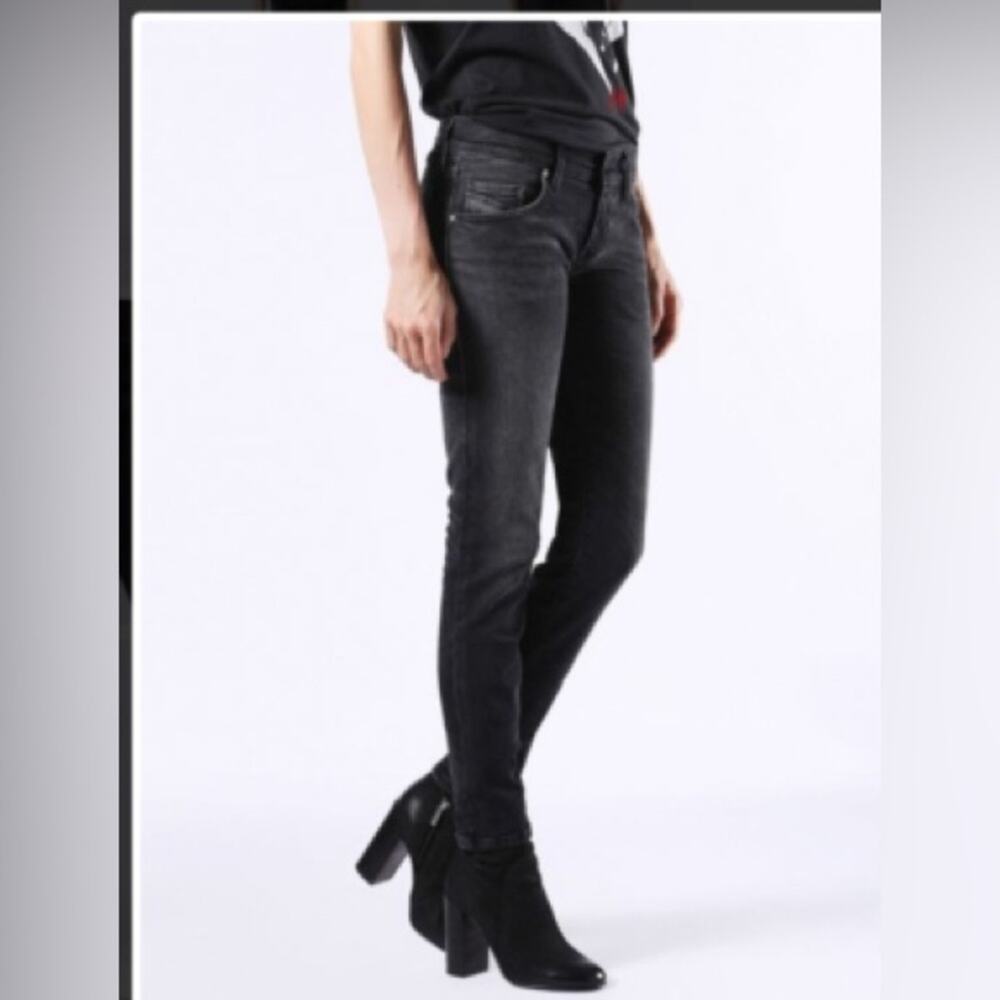 Diesel Industry Grupee Super Slim Skinny Jeans in Black With Sparkle Rub - 27x30
